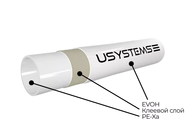 Конструкция трубы из сшитого полиэтилена